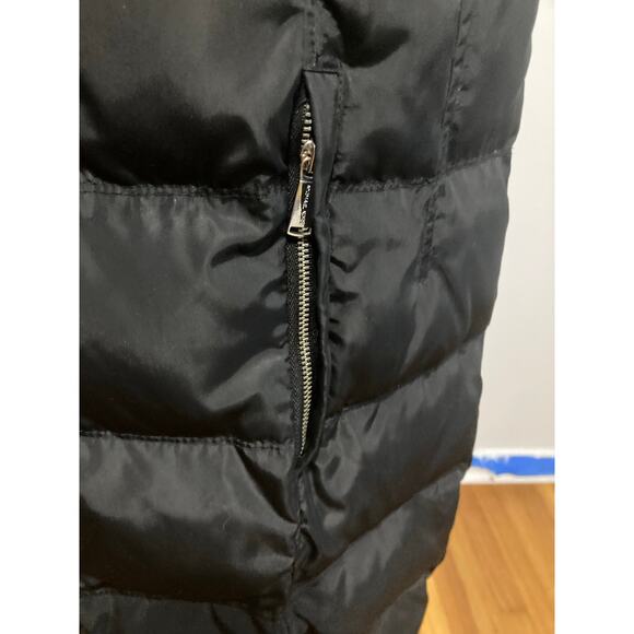 Michael Kors Long Down Black Puffer Parka Coat Women’s L - Picture 9 of 14